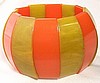 BB79 wide two color stretch bakelite bracelet